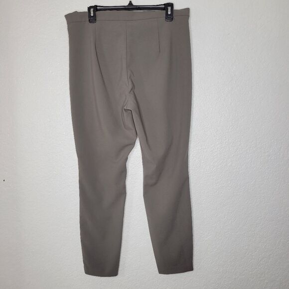 Banana Republic Sz 14 Smoking Gray Twill Hip Zip Devon Slimming Fit Dress Pants - Picture 4 of 8